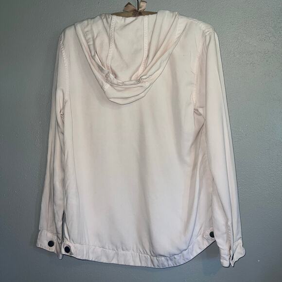 American Eagle Outfitters Light Pink Denim Pull Over Hooded Jacket Size XS - Picture 8 of 8